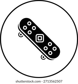 Skateboard vector icon. Can be used for printing, mobile and web applications.