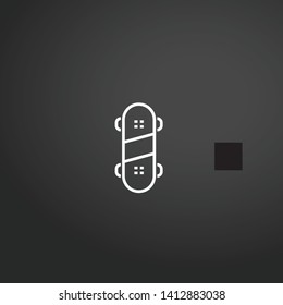 Skateboard vector icon. Skateboard concept stroke symbol design. Thin graphic elements vector illustration, outline pattern for your web site design, logo, UI. EPS 10.