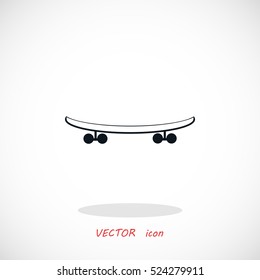  skateboard vector icon, flat design best vector icon