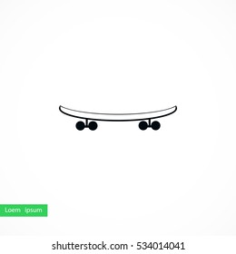  skateboard vector icon, flat design best vector icon