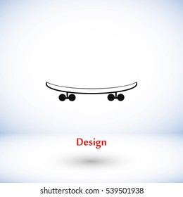  skateboard vector icon, flat design best vector icon