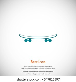  skateboard vector icon, flat design best vector icon