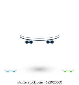  skateboard vector icon, flat design best vector icon
