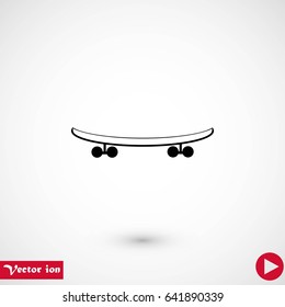  skateboard vector icon, flat design best vector icon