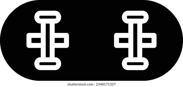 Skateboard Vector Icon Glyph Style