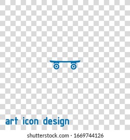 skateboard vector icon on white background