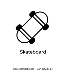 Skateboard vector icon stock illustration