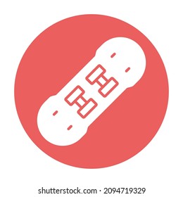 Skateboard-Vektorsymbol, das leicht ändern oder bearbeiten kann 

