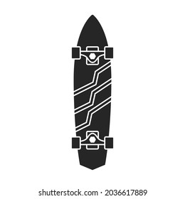 Skateboard vector icon.Black vector icon isolated on white background skateboard.