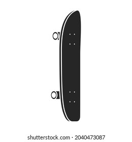 Skateboard vector icon.Black vector icon isolated on white background skateboard.