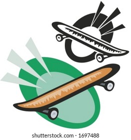Skateboard vector illustration.