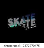 Skateboard vector illustration for apparel prints, posters, and other uses.