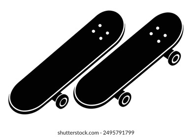 Skateboard Vector Illustration Art for Printable Graphics Design