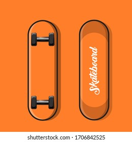 
skateboard vector illustration, flat icon