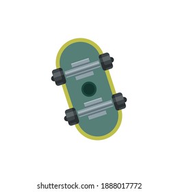 Skateboard vector illustration, skateboard flat icon, isolated on white background