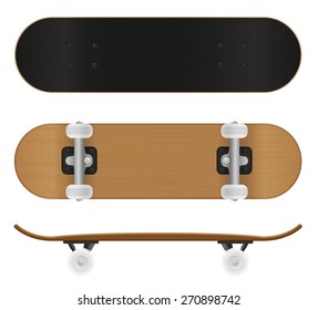 skateboard vector illustration isolated on white background