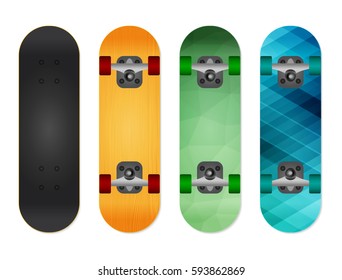 Skateboard vector illustration isolated on white background