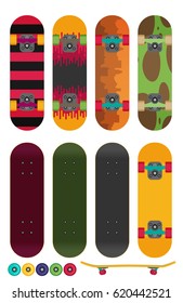 Skateboard vector illustration isolated on white background