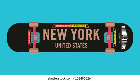 Skateboard vector illustration for stickers, print, t-shirt typography and other uses