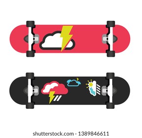 Skateboard vector illustration (template for your design)