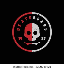 Skateboard vector illustration and typography, perfect for t-shirts, hoodies, prints etc.