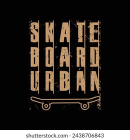 Skateboard vector illustration and typography, perfect for t-shirts, hoodies, prints etc.