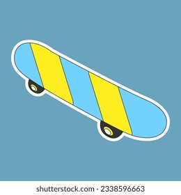 Skateboard vector illustrations with cool color for t-shirt print and other uses.  