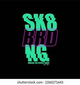 Skateboard vector illustrations with cool slogans for t-shirt print and other uses. Born to skate.
