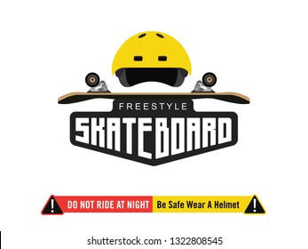 Skateboard vector illustrations for stickers, print, t-shirt typography and other uses
