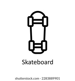 Skateboard Vector   outline Icons. Simple stock illustration stock