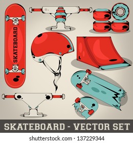 Skateboard Vector Set