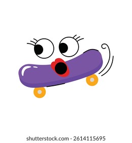 Skateboard vector Sticker. Eps 10 file 
