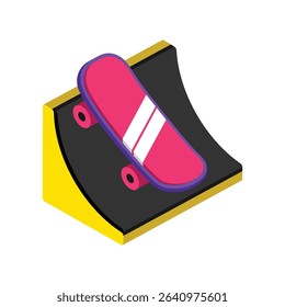 Skateboard Vector style icon. Eps 10 file