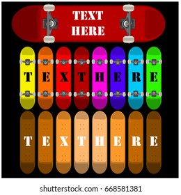 skateboard vector for text your name