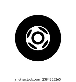 Skateboard Wheel Icon on White Background - Simple Vector Illustration
