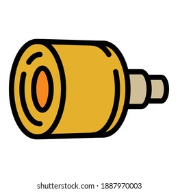 Skateboard wheel icon. Outline skateboard wheel vector icon for web design isolated on white background