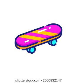 Skateboard Y2K Vector Icon Illustration