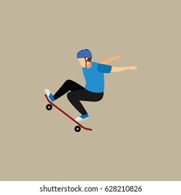 Skateboarder Design Vector.