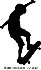 Skateboarder Doing Trick