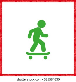 Skateboarder icon vector illustration eps10.