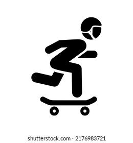 Skateboarder icon vector illustration on white background