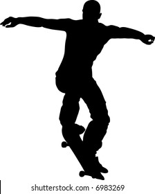 Skateboarder silhouette
