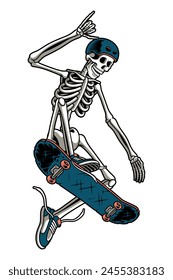 Skateboarder skull. For t-shirts, stickers and other similar products.