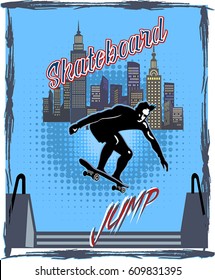 Skateboarder in the town