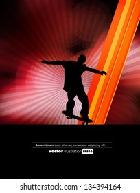 Skateboarder. Vector