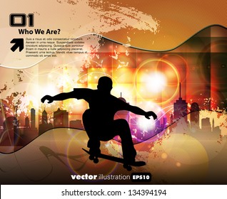 Skateboarder. Vector