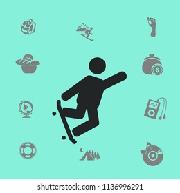 skateboarder vector icon
