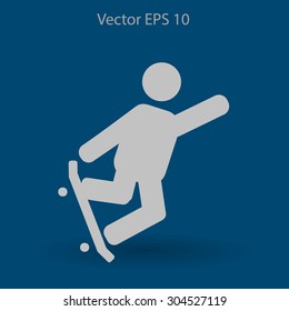 skateboarder vector icon
