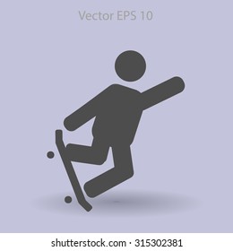 skateboarder vector icon