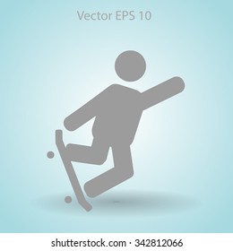 skateboarder vector icon